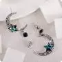 Richapex S925 Sterling Silver Earrings,Crystal Dangle Earrings Moon and Star Asymmetric Drop Earrings for Women Girls Richapex S925 Sterling Silver Earrings,Crystal Dangle Earrings Moon and Star Asymmetric Drop Earrings for Women Girls