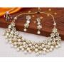 Aheli Indian Bollywood Faux Kundan Necklace Earring Ethnic Jewelry Set for Women