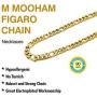 M MOOHAM 4MM 5MM 6MM 7MM 9.5MM 10MM Black Silver Gold Plated Stainless Steel Figaro Chain Necklace for Men Women 16-36 Inch