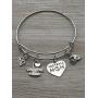 Infinity Collection Football Mom Jewelry-Football Mom Bracelet- Football Bangle for Football Moms