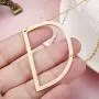 LOYALLOOK Large Sideways Initial Necklace for Women Big Letter Script Name Stainless Steel Pendant Letter Necklace