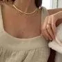 TseanYi Punk Snake Chain Necklace Choker Gold Layered Herringbone Collar Necklace Chain Vintage Chain Neck Jewelry for Women and Girls TseanYi Punk Snake Chain Necklace Choker Gold Layered Herringbone Collar Necklace Chain Vintage Chain Neck Jewelry for Women and Girls