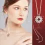 Belinda Jewelz 925 Solid Real Sterling Silver Sparkling Snowflake Hanging Marquise Gemstone Rhodium Plated Womens Fine Jewelry Chain Necklace Pendant, Garnet Red and White Topaz, 1.3 carats, 18-inch Belinda Jewelz 925 Solid Real Sterling Silver Sparkling Snowflake Hanging Marquise Gemstone Rhodium Plated Womens Fine Jewelry Chain Necklace Pendant, Garnet Red and White Topaz, 1.3 carats, 18-inch