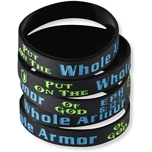 Put on the Whole Armor of God Ephesians 6:13-17 Silicone Bracelet Wristbands (10 Bracelets) Put on the Whole Armor of God Ephesians 6:13-17 Silicone Bracelet Wristbands (10 Bracelets)