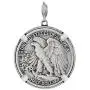 Sterling Silver Half Dollar Bezel 30 mm Coins Prong Back Illusion Edge 50 Cent Coin NOT Included