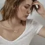 VACRONA Gold Personalized Necklace Nameplate Necklace 14K Gold Plated Choker Necklaces Dainty Clavicle Necklace Charm Jewelry Gift for Women VACRONA Gold Personalized Necklace Nameplate Necklace 14K Gold Plated Choker Necklaces Dainty Clavicle Necklace Charm Jewelry Gift for Women