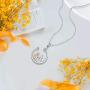 Sister Necklace S925 Sterling Silver Moon Star Pendant Necklace Friendship Best Friends Jewelry Gifts for Women
