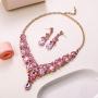 EVER FAITH Womens Rhinestone Crystal Elegant Bridal Wedding Floral Vine Teardrop Necklace Earrings Set