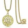 Trendsmax Astrology Constellation Horoscope Zodiac Pendant Necklace for Women Mens Gold Plated Stainleess Steel 22inch Box Chain