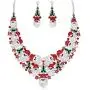 Luxury Rhinestone Statement Bib Necklace Earrings Sets Santa Claus Christmas Elements Party Costume Jewelry Gifts for Women