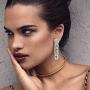 ZRosse Chic Gold Drop Earrings Long Chain Geometric Dangle Earrings For Women Minimalist Metal Earrings Statement Jewelry