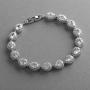 Mariell Platinum Plated Tennis Bracelet with Pear-Shaped Cubic Zirconia Halos for Brides, Wedding & Prom