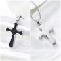 Cremation Jewelry Black Cross Urn Pendant Keepsake Memorial Necklace