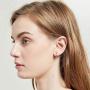 Small Spiral Huggie Hoop Earrings 14k Gold Over Sterling Silver, 0.51 Inch