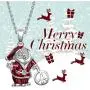 NINAQUEEN Charms Gifts Santa Claus 925 Sterling Silver Pendant Necklace with Peace Sign, Jewelry Gifts for Her Birthday Gift for Women Girl
