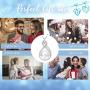 POPGRAT Gifts for Wife Her 10mm White Pearl Necklace Pendant Single Pearl Jewelry Mom Infinity Love Necklace
