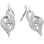 Sterling Silver Diamond Ring Size 7, Earrings, and Pendant Necklace Jewelry Set (1/8 cttw, J-K Color, I2-I3 Clarity)
