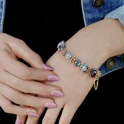 Sweet Romance Vintage Gold Silver Copper Victorian Bridal Antique Wedding Canterbury Slide Bracelet