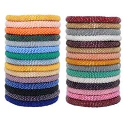 12 Solid Random Mix Bracelets Nepal bracelets Crochet Bracelet (SET OF 12)