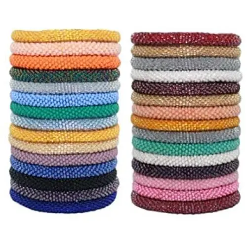 12 Solid Random Mix Bracelets Nepal bracelets Crochet Bracelet (SET OF 12) 12 Solid Random Mix Bracelets Nepal bracelets Crochet Bracelet (SET OF 12)