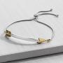 Silpada Curved Arrow Bolo Chain Bracelet in Sterling Silver & Brass, 9''