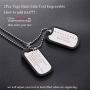 U7 Men Women Custom ID Tag,Stainless Steel Medical Identification Necklace Bead Chain 23 Inch, Silicone Silencer, Military Dog Tag Customized with Text or Image, Gift Packed