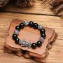 ZenBless Fengshui Black Obsidian Wealth Bracelet Pi Xiu Prosperity Pi Yao Bracelet Mantra Bead Bracelets Attract Wealth and Good Luck