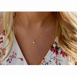 Fstrend Fashion Rhinestone Necklace Dainty Simple Choker Necklaces Jewelry for Women and Girls(Gold)