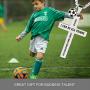Palterwear Sport Necklace for Boys and Teens - Stainless Steel Pendant with Ball Charm and Inspirational Text (Soccer)