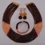 aczuv 8 Lines Statement Strand Necklaces Nigerian Wedding African Beads Jewelry Set Crystal Bridal Jewelry Sets aczuv 8 Lines Statement Strand Necklaces Nigerian Wedding African Beads Jewelry Set Crystal Bridal Jewelry Sets