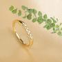YeGieonr Handmade Flower Signet Ring -Minimalistic Statement Ring with Botanical Engraved- Delicate Personalized Jewelry Gift for Women/Girls