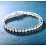 14K White Gold Plated Cubic Zirconia Classic Tennis Bracelet for Women Men 4mm Wedding jewelry
