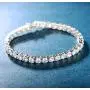 14K White Gold Plated Cubic Zirconia Classic Tennis Bracelet for Women Men 4mm Wedding jewelry