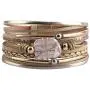GelConnie Baroque Pearl Leather Cuff Bracelet Multi Strand Wrap Bracelets Magnetic Bohemian Bracelet for Women, Wife, Sister