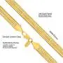 Lifetime Jewelry 9mm Flexible Herringbone Chain Necklace 24k Real Gold Plated Lifetime Jewelry 9mm Flexible Herringbone Chain Necklace 24k Real Gold Plated