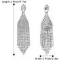BriLove Womens Wedding Bridal CZ Crystal Beaded Tassel Fringe Chandelier Dangle Earrings BriLove Womens Wedding Bridal CZ Crystal Beaded Tassel Fringe Chandelier Dangle Earrings