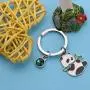 SEIRAA Panda Jewelry Cute Little Bear Panda Keychain Funny Panda Bear Gift for Pandas Lovers