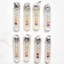 CHARGED 7 Chakra Natural Himalayan Gemstone Crystal Perfect Pendant + 20'' Silver Chain + Selenite Charging Heart [Included]