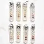 CHARGED 7 Chakra Natural Himalayan Gemstone Crystal Perfect Pendant + 20'' Silver Chain + Selenite Charging Heart [Included]