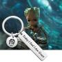 FAADBUK Funny Groot Inspired Keychain Today I Feel I Am Groot Jewelry Groot Lover Gift Galaxy Inspired Gift Gift for Friend Family