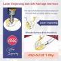FaithHeart Yin Yang Necklace, Personalized Engraving Stainless Steel/18K Gold Plated Puzzle Pendant Jewelry for Couples with Adjustable Rolo Chain