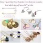 THREE KEYS JEWELRY Stainless Steel Initial Necklaces Gold Silver Tone Alphabet 12mm / 0.47 Inches Tiny Disc Pendant Initial Necklace for Women Girls
