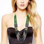 Sansar India Beaded Four Layer Multistrand Indian Necklace Jewelry for Girls and Women 1258a