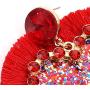 ELEARD Valentine’s Day Red Heart Earrings for Women Enamel Love Heart Drop Earring Studs Statement Rhinestone Heart Hoop Dangle Earrings Set Valentine’s Day Gifts