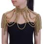 Jerollin Simulated Pearl Body Statement Necklace for Women, Fashion Collar Bib Necklaces Fashion Costume Jewelry Necklace