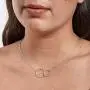 Dear Ava Retirement Gift Necklace: Colleagues, Leave Job, Jewelry from Coworkers, 2 Interlocking Circles (Silver-Plated-Base, NA)