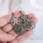 Handcrafted Steampunk Antique Look Brass-Tone Gear Earrings for Women Girls Personalized Jewelry Gifts