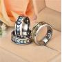 JAJAFOOK Women Men Fashion Simple Style Stainless Steel Butterfly Rings Jewelry,Size 6-13