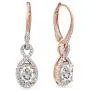 Dazzlingrock Collection 14K 7X5 MM Each Oval Lab Created Gemstone & Round Diamond Dangling Drop Earrings, Rose Gold Dazzlingrock Collection 14K 7X5 MM Each Oval Lab Created Gemstone & Round Diamond Dangling Drop Earrings, Rose Gold