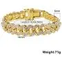LUOWAN Cuban Link Chain for Men Iced Out Chains Gold Plated Diamond Chain Cuban Necklace Bracelet Set LUOWAN Cuban Link Chain for Men Iced Out Chains Gold Plated Diamond Chain Cuban Necklace Bracelet Set